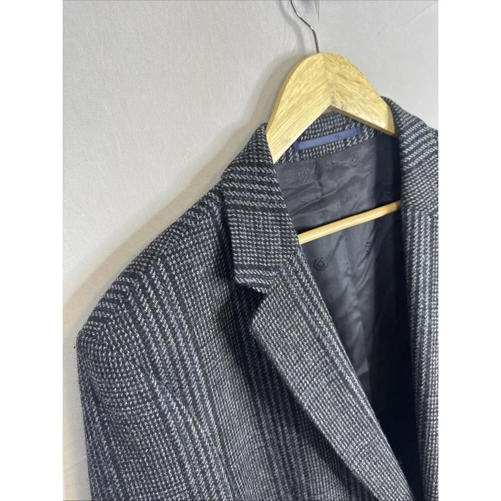 Bugatti Wool Sport Coat Men 44 44R‎ Gray Textured Blazer